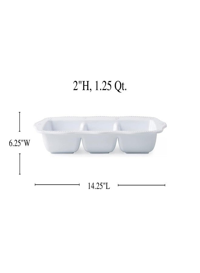 Juliska Berry & Thread Melamine 3-Section Server - Whitewash - Image 3