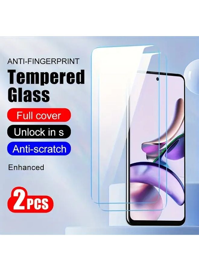 Moto G Power 2021 Tempered Glass Screen Protector 2 Pack Anti Scratch Full Coverage - Image 1