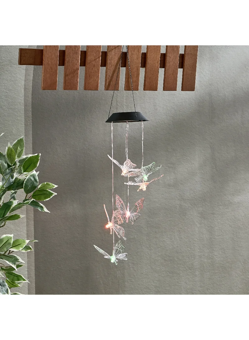 Home Box Lyn Solar LED Butterfly Chimes with Rechargeable Battery 80 cm
