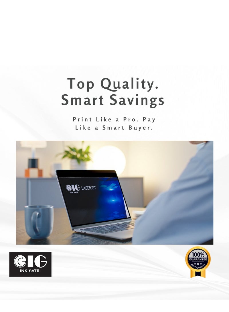 أي جي خرطوشة حبر متوافقة من IG – أسود – بديل HP 106A (W1106A) – لطابعات HP Laser 107، 135، 137 – حتى 1000 صفحة - Image 4