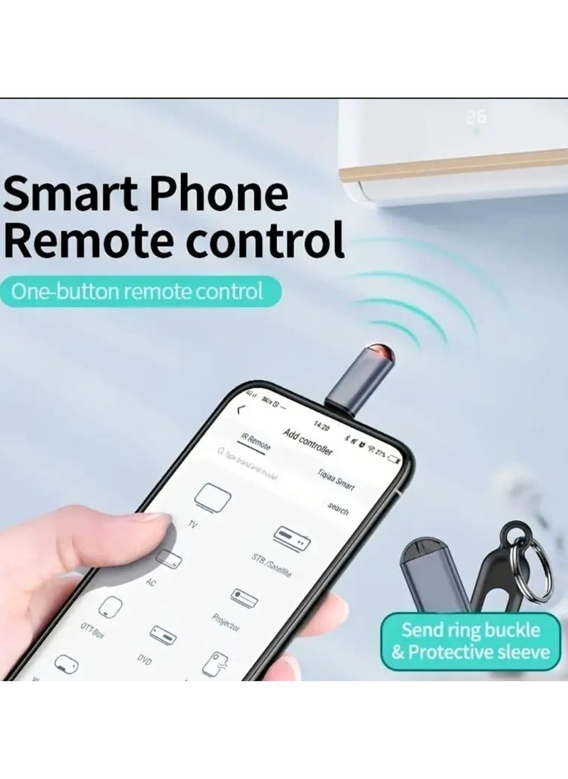 Generic - TV Air Conditioner Portable Universal Ir Remote Control Infrared Wireless Remote Control Smart Mobile Remote Control (Type C) - Image 1