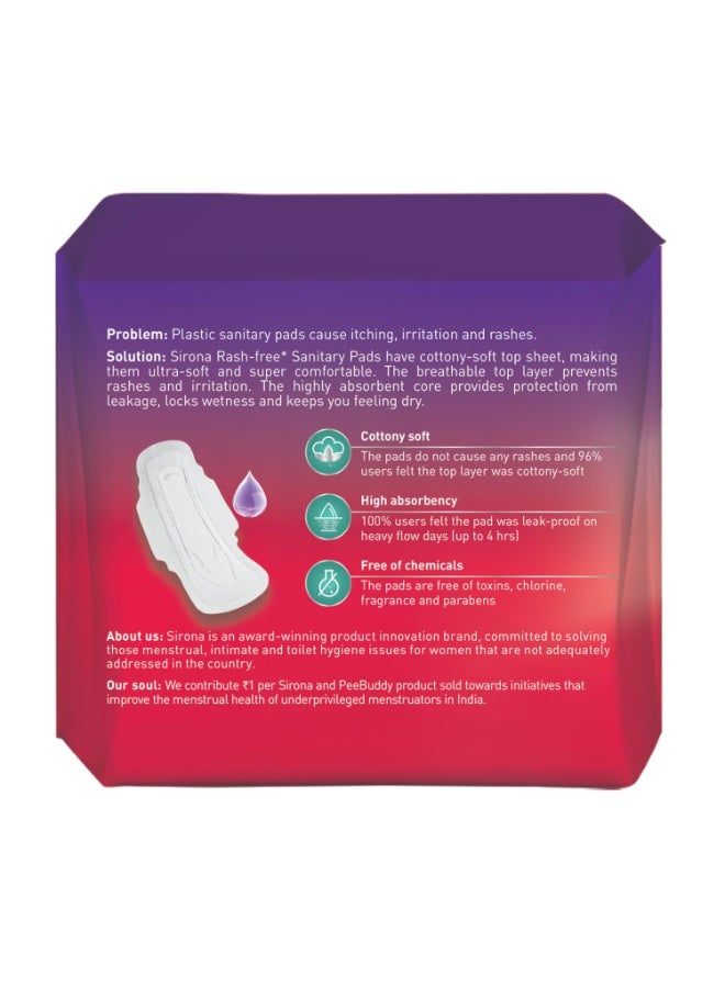 Sirona Max Sanitary Pads for Women | XL Plus (Pack of 10 Pads) | 100% Rash Free & Toxic-Free | Organic Cotton Sanitary Pad | Up to 0% Leakage, Comfortable & High Absorbency - Image 3