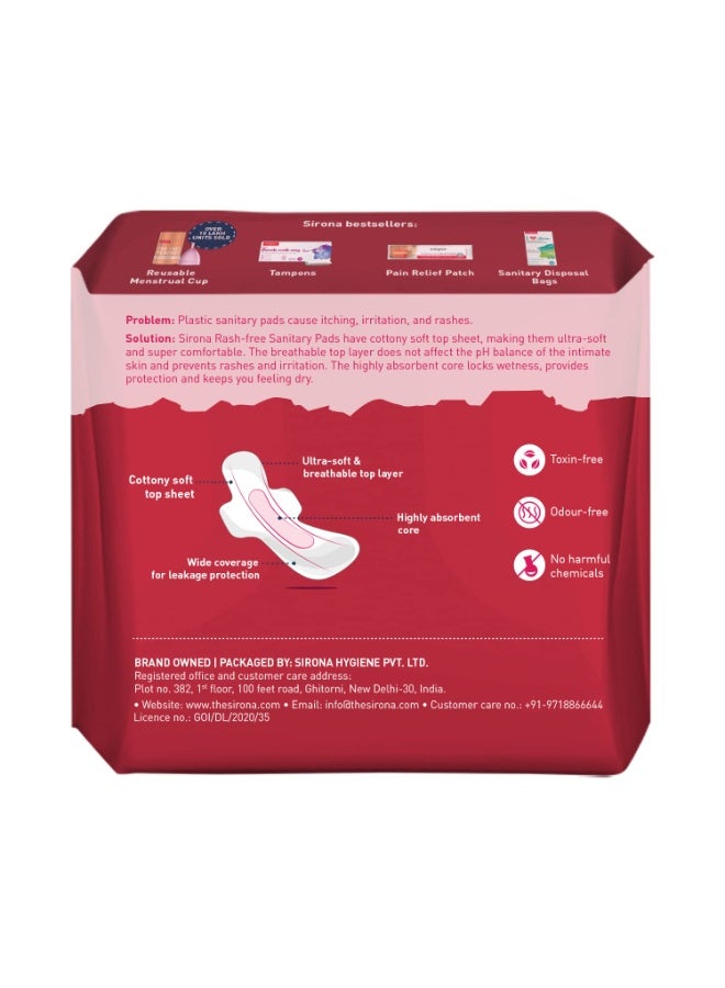 Sirona Max Sanitary Pads for Women | XL Plus (Pack of 10 Pads) | 100% Rash Free & Toxic-Free | Organic Cotton Sanitary Pad | Up to 0% Leakage, Comfortable & High Absorbency - Image 2