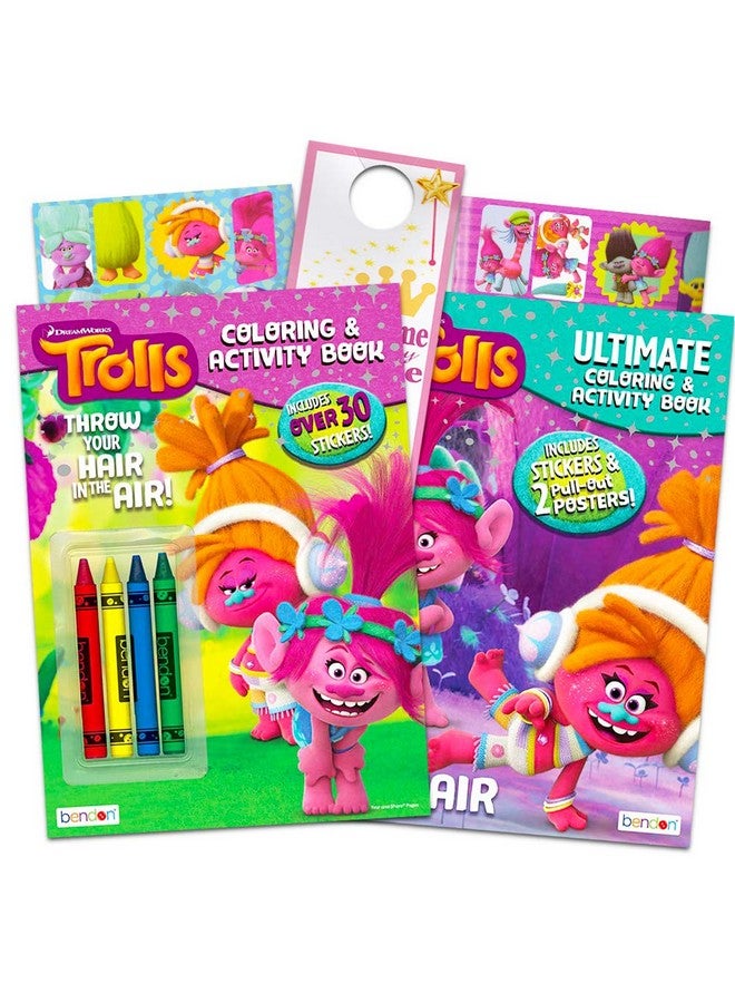 Trolls Toys Dreamworks Trolls Coloring And Activity Book Set 2 Trolls Books Trolls Stickers Posters And Licensed Door Hanger  - Image 2
