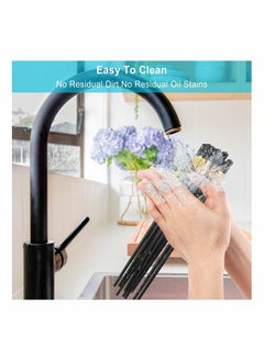 KASTWAVE Durable Non-Slip Black Alloy Chopsticks Set  - Image 4