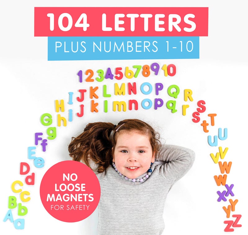 Curious Columbus Magnetic Letters and Numbers for Toddlers. Foam Alphabet Fridge Magnets and Numbers for Kid Learning. 123 ABC Toddler Magnets for Refrigerator - Image 4