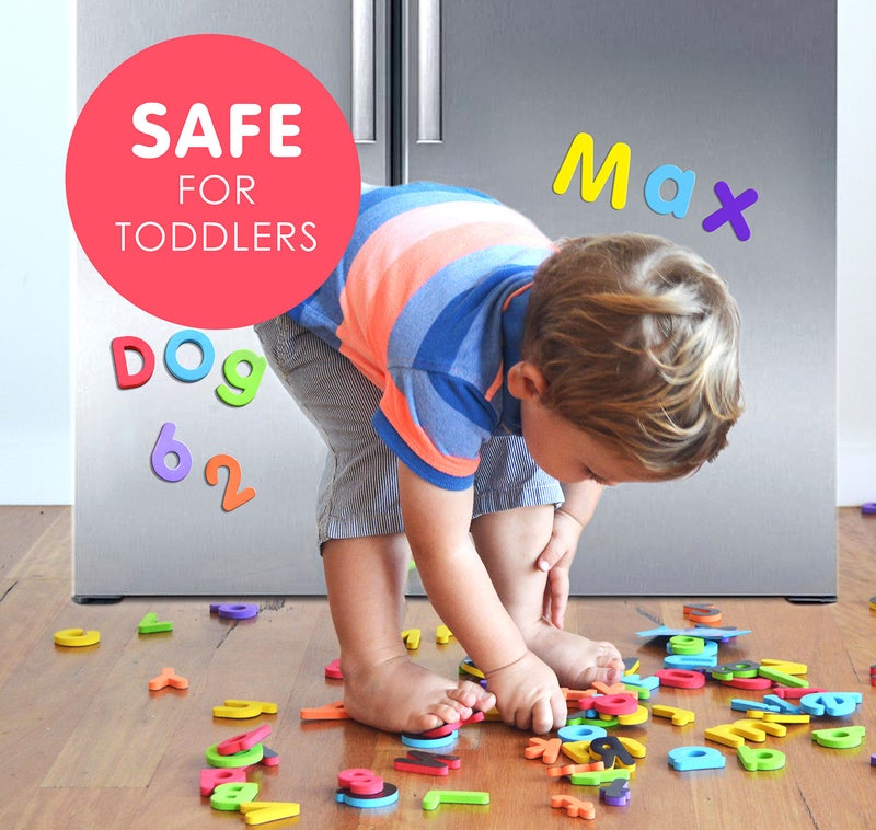 Curious Columbus Magnetic Letters and Numbers for Toddlers. Foam Alphabet Fridge Magnets and Numbers for Kid Learning. 123 ABC Toddler Magnets for Refrigerator - Image 5