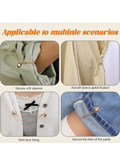mriya MRIYA Magnetic Clothing Clips,Multi-Function Magnetic Clothing Clips, Magnetic Buttons Clips, Magnetic Pinless Brooch for Women Clothes Pins Decorate Shirt Accessories (Pack of 2) (Gold)  - Image 4