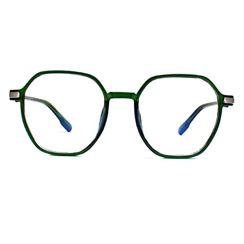 Peter Jones Square Computer Glasses for Women/Girls with Zero Power Blue Light Blocking Glare Lenses (SIZE MEDIUM) AG5197-GR - Image 4