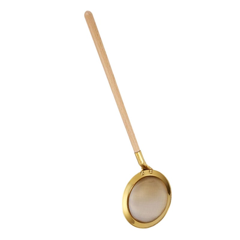 Stainless Steel Mesh Strainer Spoon With Wooden Handle For Cooking Frying And Hot Pot - Image 2