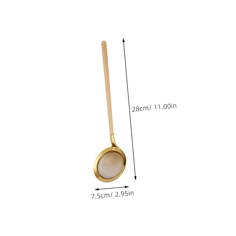 Stainless Steel Mesh Strainer Spoon With Wooden Handle For Cooking Frying And Hot Pot - Image 3