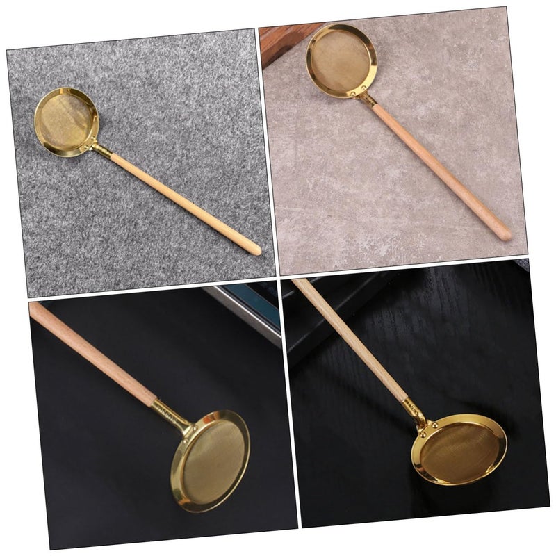 Stainless Steel Mesh Strainer Spoon With Wooden Handle For Cooking Frying And Hot Pot - Image 5