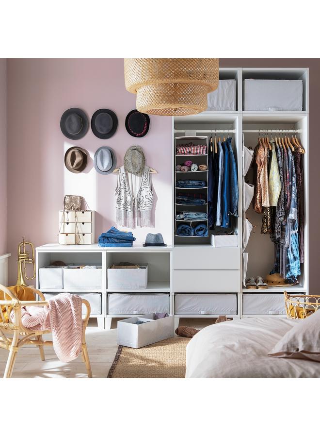 زبون حقيبة تخزين، أبيض/رمادي، 55X51X18 سم - Image 3