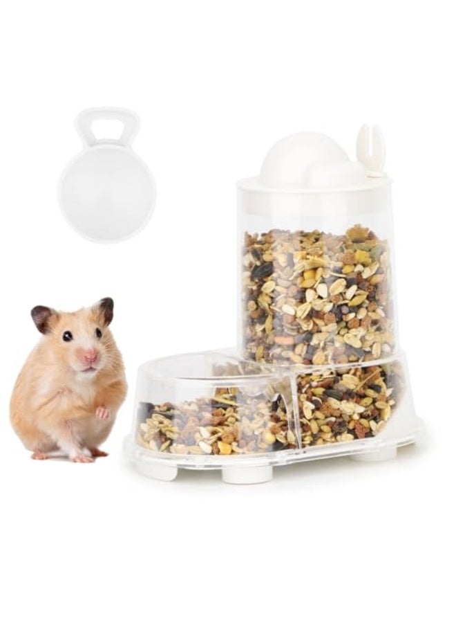 Hamster Feeder Food Bowl Automatic Dispenser for Dwarf Syrian Hamsters Mice Gerbils Rats or Other Similar-Sized Small Pets - Image 1