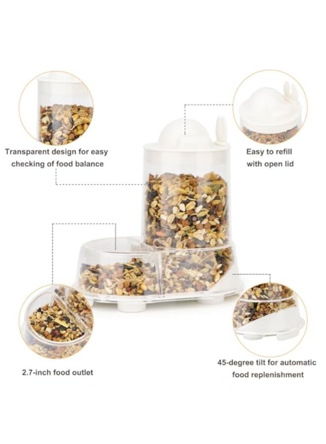 Hamster Feeder Food Bowl Automatic Dispenser for Dwarf Syrian Hamsters Mice Gerbils Rats or Other Similar-Sized Small Pets - Image 2