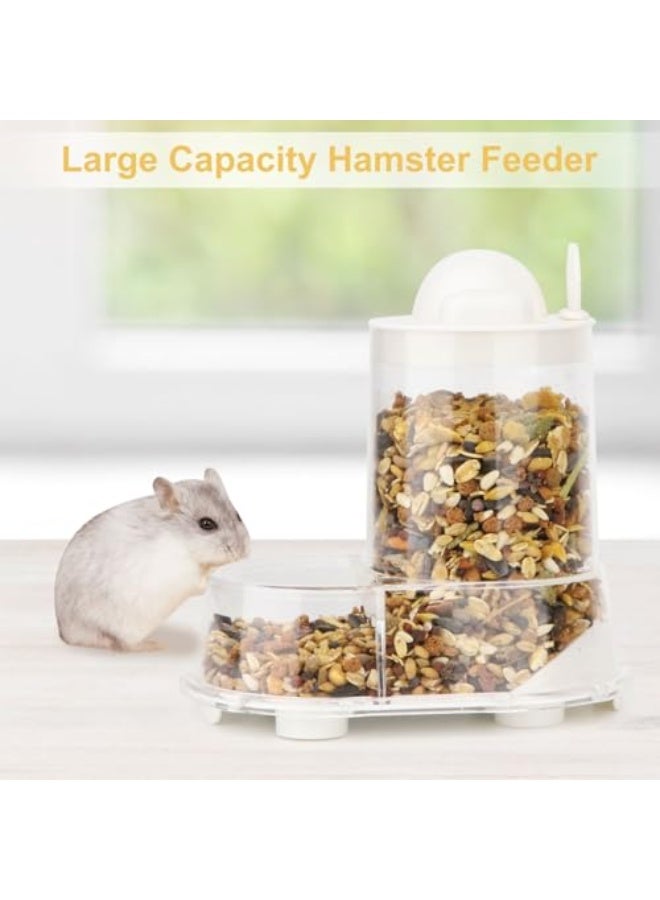 Hamster Feeder Food Bowl Automatic Dispenser for Dwarf Syrian Hamsters Mice Gerbils Rats or Other Similar-Sized Small Pets - Image 3