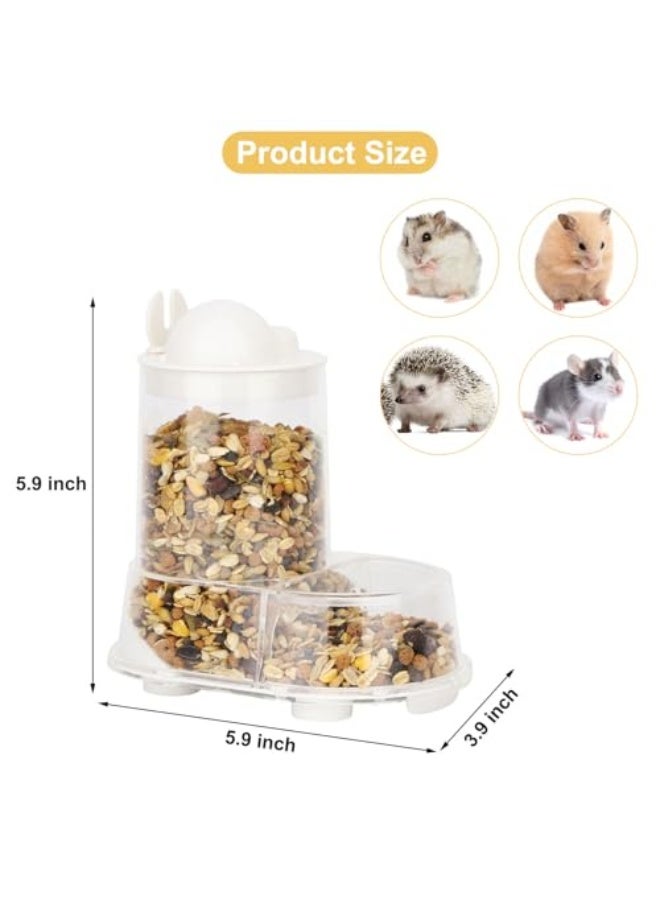 Hamster Feeder Food Bowl Automatic Dispenser for Dwarf Syrian Hamsters Mice Gerbils Rats or Other Similar-Sized Small Pets - Image 4