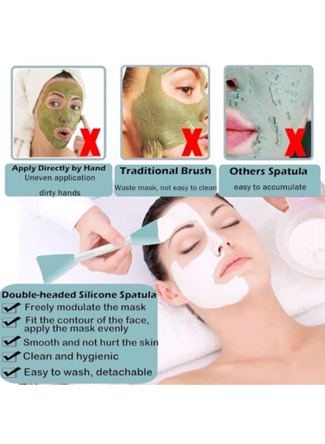 RamPula Mask Applicator Silicone Face Brush Face Mud CreamClay MaskDIYModeling Mask Brushes DIY Mud Mixing Spatula Doubleend Handheld Scoop Skin Care Make up Foundation Gel Cosmetic Tools - Image 3