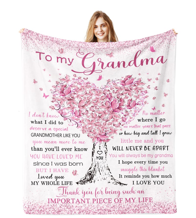 Jamfind Grandma Gifts  Gifts for Grandma  Great Grandma Birthday Gifts Blanket 60""x 80""  Grandmother Gifts  Birthday Gifts Ideas for Grandma  Best Grandma Gifts for Birthday  Grandmom Gift  Nana Gifts  - Image 1