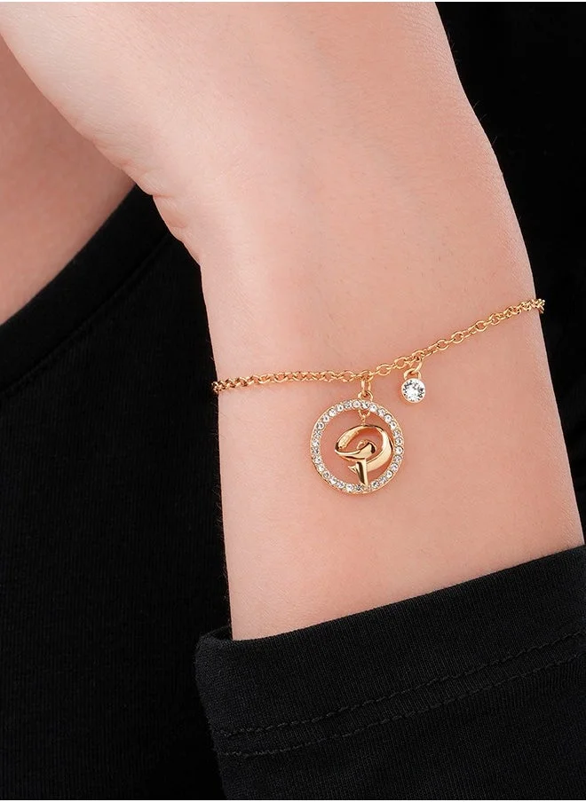 POLICE Volute Gold Plated Ladies Bracelet With Crystals 170+35MMPEJLB0004101