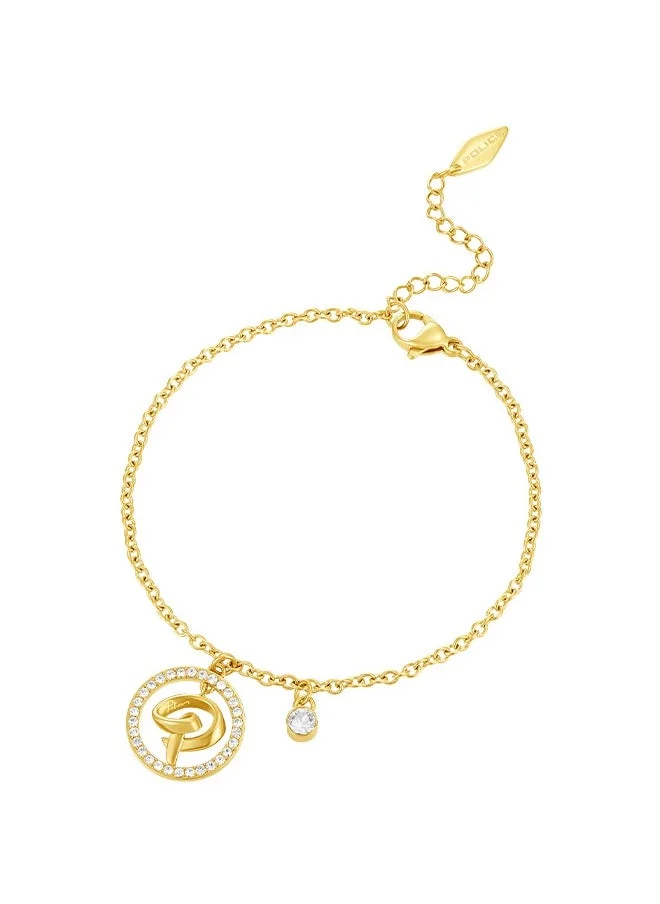 POLICE Volute Gold Plated Ladies Bracelet With Crystals 170+35MMPEJLB0004101