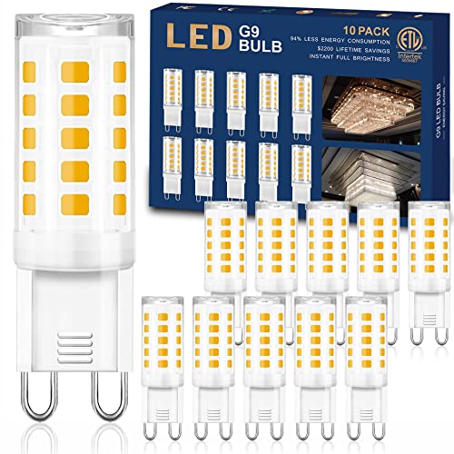winshine 10 Pack G9 LED Bulb 3000K Warm White, T4 G9 Light Bulb 4W (40W Halogen Equivalent), T4 G9 Bi Pin Ceramic Base 360°Beam Angle 400 Lumen for Chandelier Ceiling Pendant Lighting No-Dimmable - Image 1