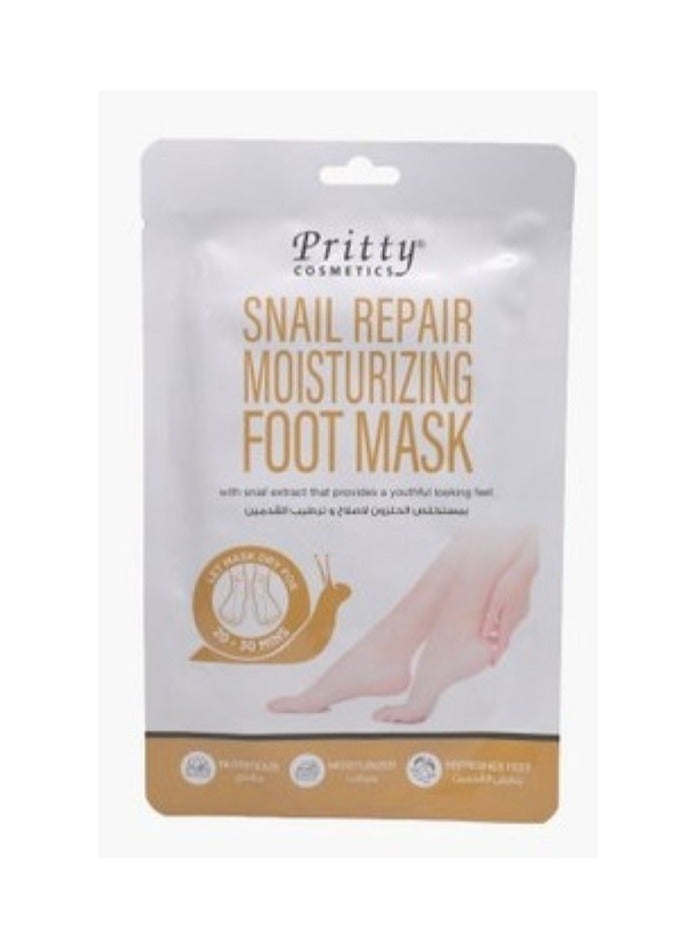 Pritty Snail Repair Moisturizing Foot Mask - 1 Pair - Image 1