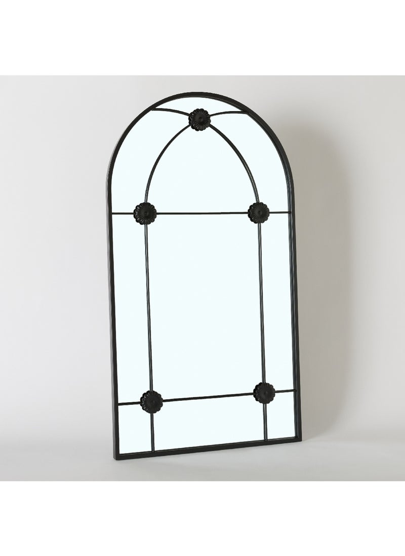 Home Box Fresco Metal Frame Windowpane Wall Mirror 90 x 2.5 x 50 cm  - Image 5