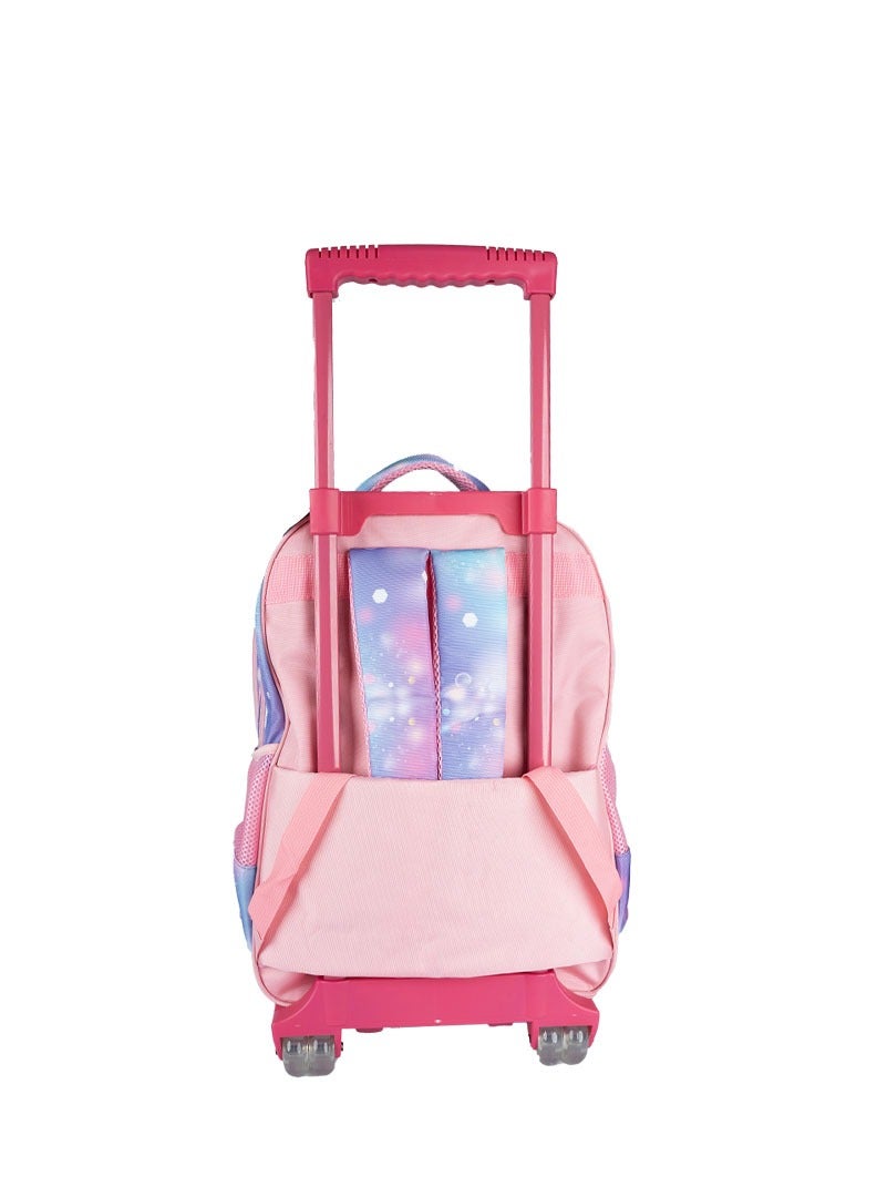 Girl Rolling School Bag 18" 3pcs Sets, Lunch Box and pencil case , - Image 4