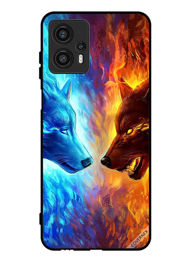 Covernex Protective Case Cover For Motorola Moto G13 Water & Fire Wolf - Image 1