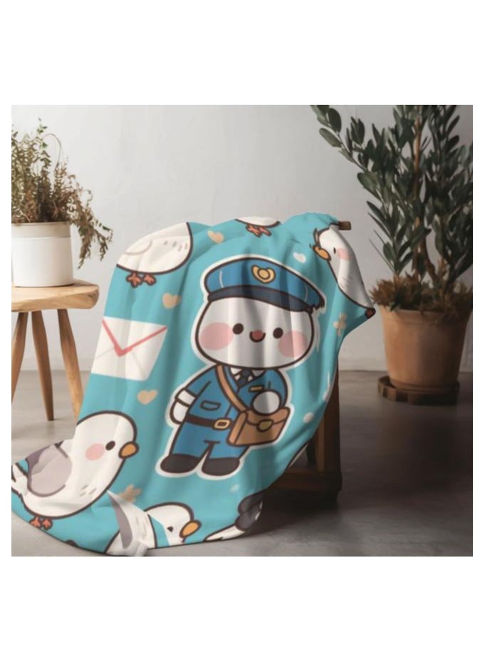 عام بطانية رقيقة من الفانيلا الكرتونية للأطفال أو الطلاب (دافئة ومريحة ومناسبة للنوم والألعاب) 100 سم * 150 سم - Image 5