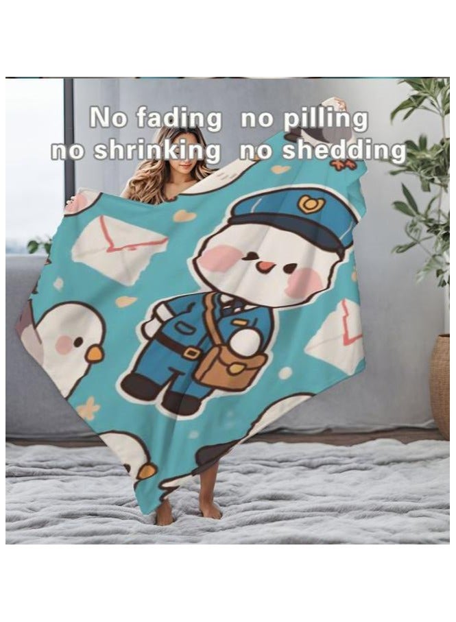 عام بطانية رقيقة من الفانيلا الكرتونية للأطفال أو الطلاب (دافئة ومريحة ومناسبة للنوم والألعاب) 100 سم * 150 سم - Image 3