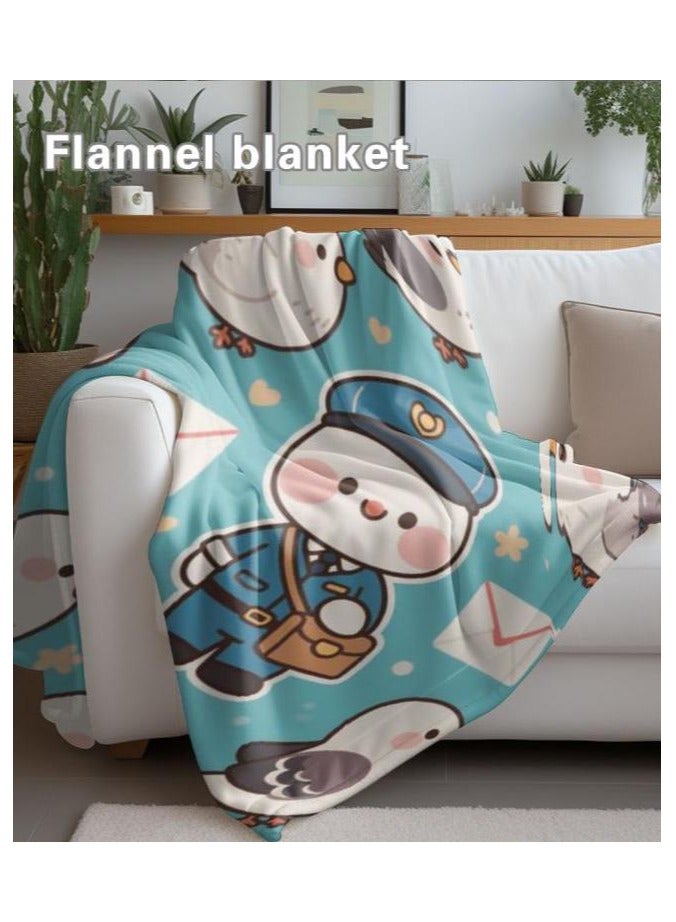 عام بطانية رقيقة من الفانيلا الكرتونية للأطفال أو الطلاب (دافئة ومريحة ومناسبة للنوم والألعاب) 100 سم * 150 سم - Image 4