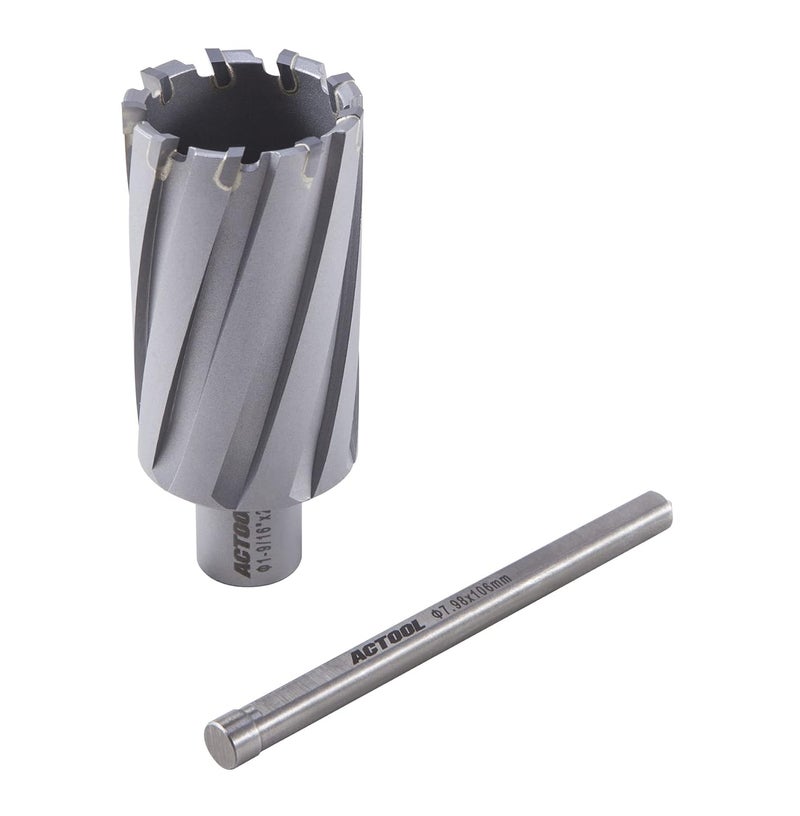 ACTOOL 1-9/16'' Diameter x 2'' Depth of Cut Carbide Tipped TCT ANNULAR Cutter with 3/4'' Weldon Shank - Image 5