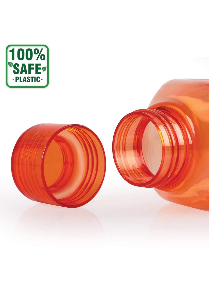 Brown Cello Venice Plastic Water Bottle Set, 1 Litre, Multi-Color Assorted Set of 2  - Image 3