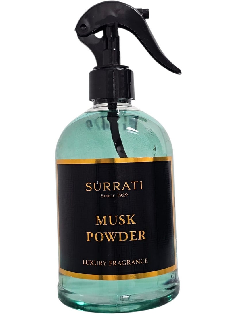 معطر جو ومفارش وأثاث من سوراتي  برائحة مسك بودر عطر فاخر 500مل