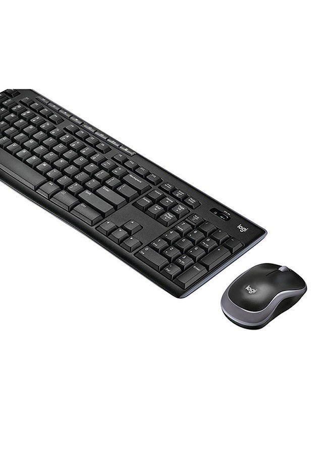 FIPKA MK270 Wireless Combo Keyboard and Mouse, English Arabic Layout, Long Battery Life, 1000 DPI Resolution, Multimedia Keys, Compact Design Black - Image 2