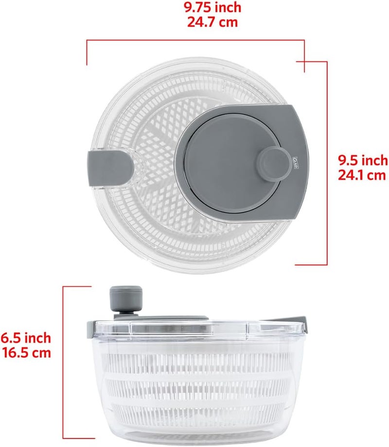 Glad Salad Spinner, 4.2 Quarts - Dishwasher Safe Lettuce Spinner, Fruit Washer, and Vegetable Strainer - Colander, Toss & Serve Bowl, and Locking Lid, Heavy Duty Plastic - Image 2