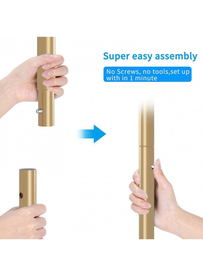 Simple Trending Standard Clothes Garment Rack, Clothing Rolling Rack with Mesh Storage Shelf on Wheels, Golden Yellow - Image 5