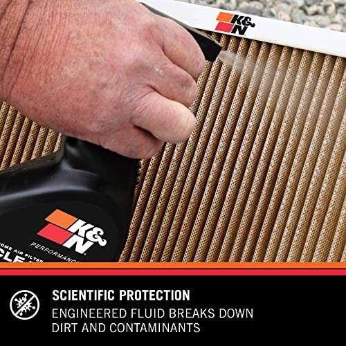 K+N منظف فلتر HVAC من K&N: زجاجة رذاذ سعة 32 أونصة لتنظيف الفلتر وتجديده؛ يستعيد أداء فلتر الهواء المنزلي من K&N؛ 99-6010 - Image 4