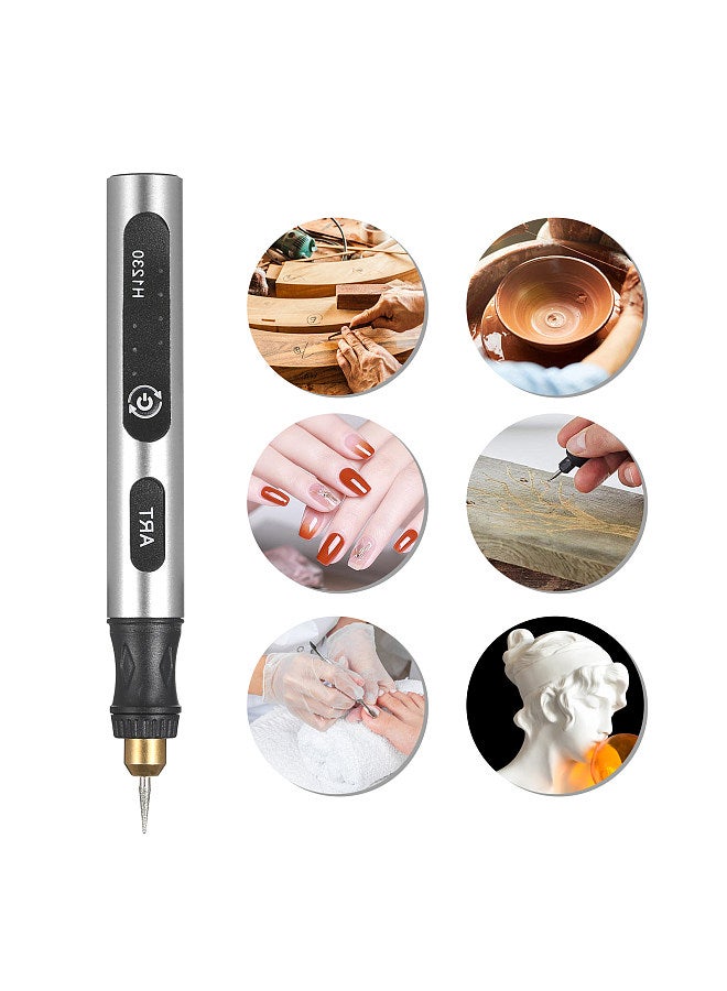 Mini Cordless Rotary Tool 3-Speed 5V Rechargeable Rotary Tool Kit with 4 Grinding Bits USB Charging Multi-Purpose Power Tool for Sanding Polishing Drilling Etching Engraving DIY Crafts  - Image 5