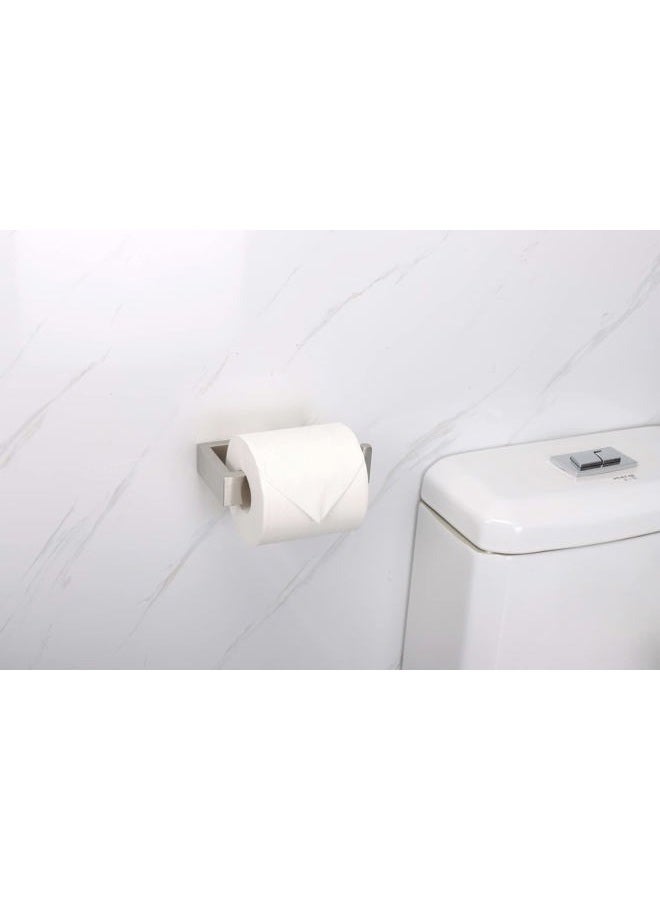 TocTen Toilet Paper Holder-Bathroom Tissue Holder Fit Big Roll Paper, Toilet Paper Roll Holder Wall Mounted Made of Thicken 304 Stainless Steel, Suitable for Bathroom, Kitchen, Office (5.9In, Brushed) - Image 2