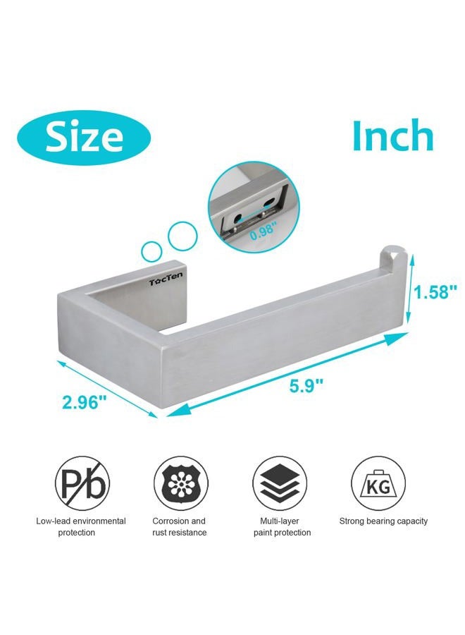 TocTen Toilet Paper Holder-Bathroom Tissue Holder Fit Big Roll Paper, Toilet Paper Roll Holder Wall Mounted Made of Thicken 304 Stainless Steel, Suitable for Bathroom, Kitchen, Office (5.9In, Brushed) - Image 3