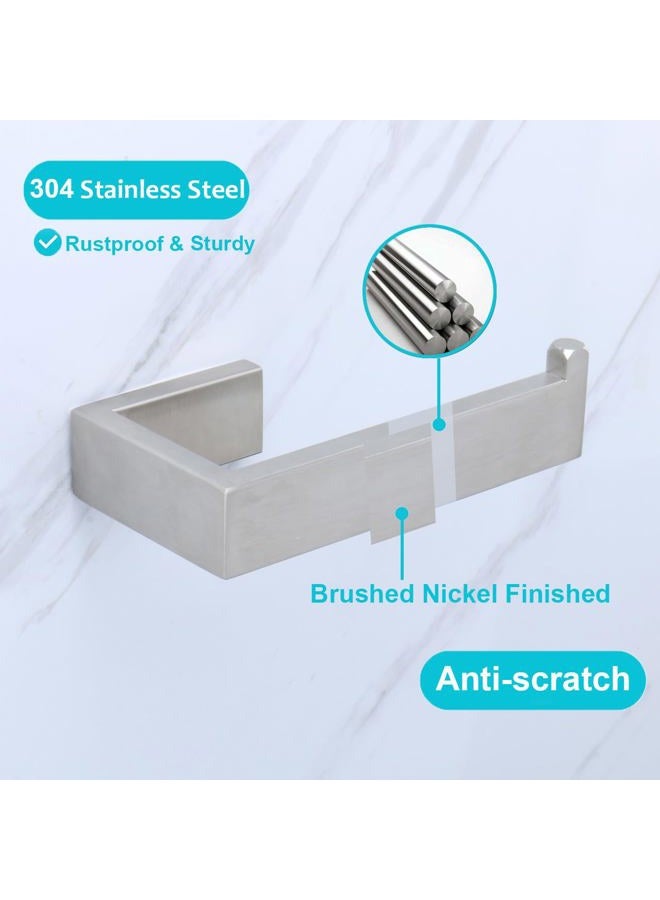 TocTen Toilet Paper Holder-Bathroom Tissue Holder Fit Big Roll Paper, Toilet Paper Roll Holder Wall Mounted Made of Thicken 304 Stainless Steel, Suitable for Bathroom, Kitchen, Office (5.9In, Brushed) - Image 5