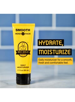 Bee Bald Bee Bald SMOOTH Daily Moisturizer tones, hydrates, moisturizes & smooths away fine lines, wrinkles & dry patches; helps control oil & shine to feel cool, fresh and comfortable, 1.7 Fl Oz  - Image 2