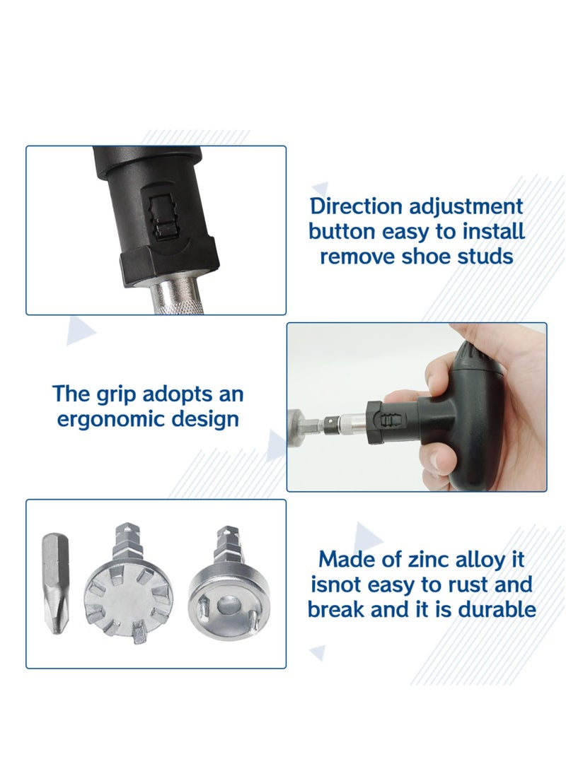 Excefore أداة ضبط رأس الجولف، أداة ربط جولف سوداء، أدوات ربط جولف قوية ومتينة، مفتاح سائق جولف سهل الحمل، مناسب للاستخدام على معظم المسامير القياسية للجولف - Image 3