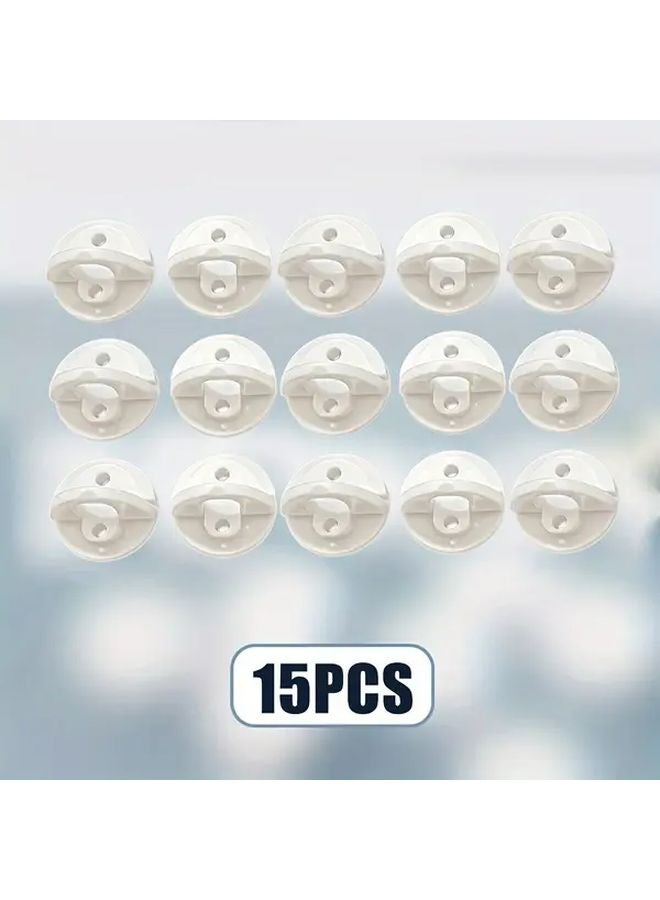 White European Style Power Outlet Cover 15pcs Flat Design Socket Plug Protection - Image 1