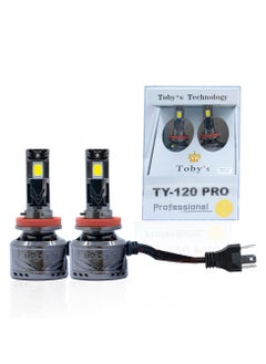 Toby's Tobys TY120 Pro H4 2 Pieces 240W Original Tested LED Headlight Bulb Assembly 24000 Lumens 120W/Piece Xtreme Bright With Color Temperature 6500K  - Image 1