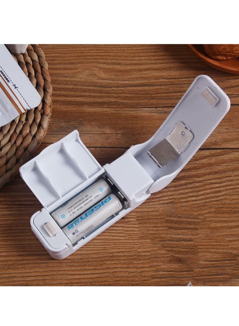 Rubik Mini Bag Sealer with 2 Batteries, 2 in 1 Portable Handheld Mini Heat Sealer, Handheld Bag Heat Vacuum Sealer, Bag Sealing Machine for Plastic Bags Foods Storage, Snack Fruits Cookies Fresh-White  - Image 4