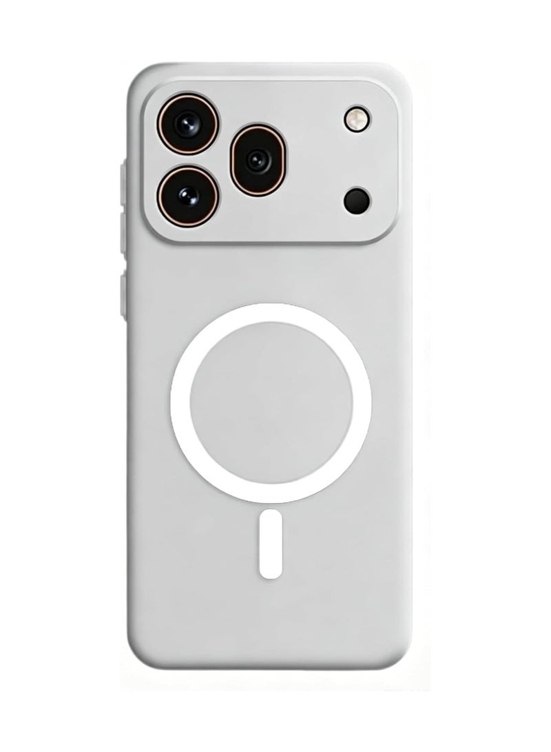 Magnetic frosted protective case, compatible with the Honor 600 Pro 5G; a semi-transparent, lightweight TPU shock-absorbing case that supports wireless charging